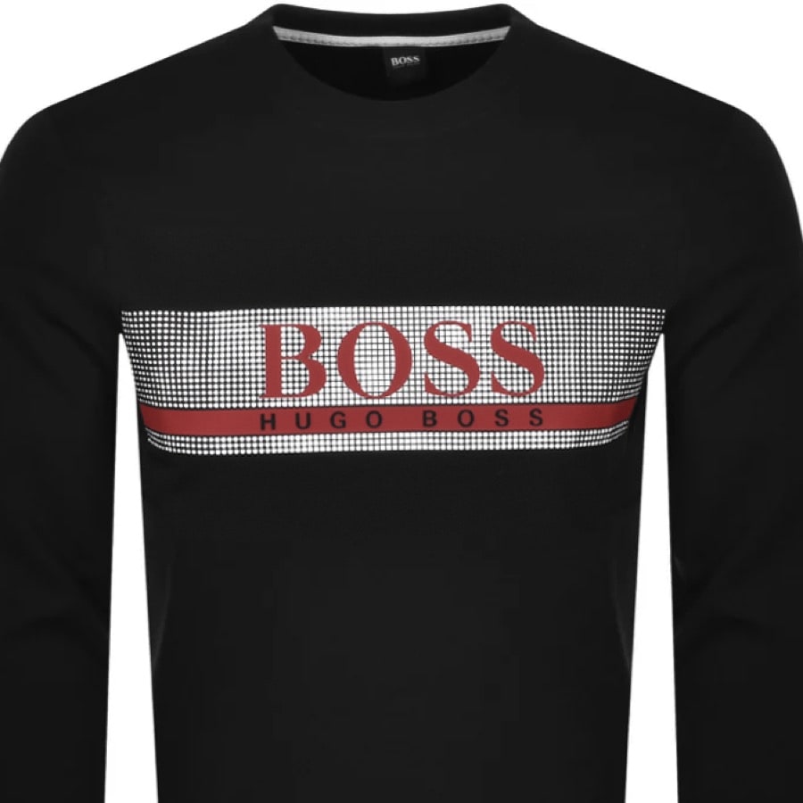 Alternative Image for ProductBOSS Bodywear Authentic Crew Neck Sweatshirt Black2